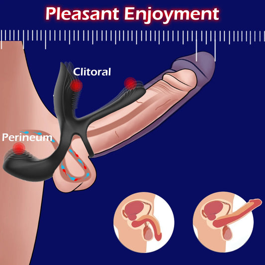 10 Modes Remote Control Vibrating Cock Ring for Couples