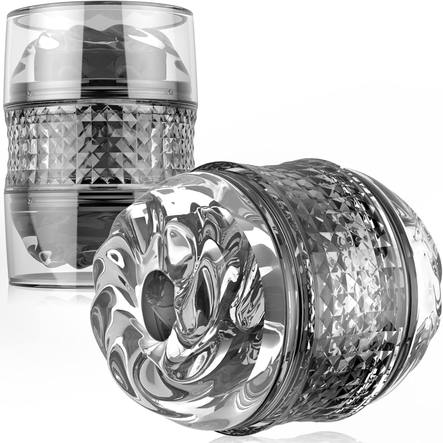 Spiral Motion Male Masturbator - Transparent Crystal Sleeve