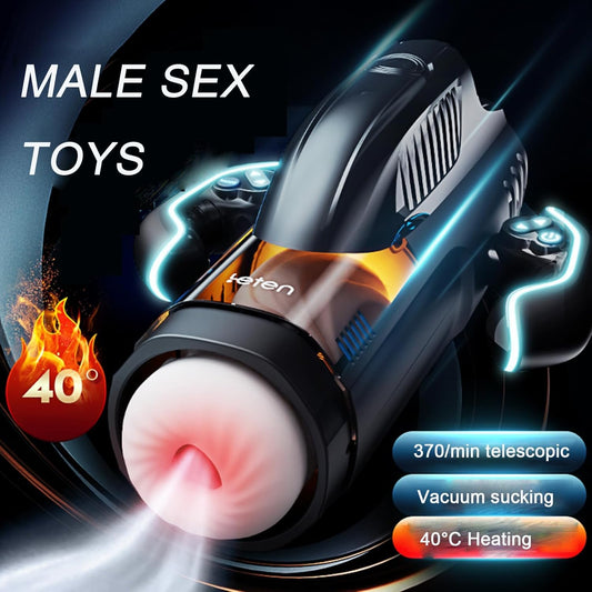Leten 10-Mode Suction & Thrusting Male Masturbator with Dual Control Handles
