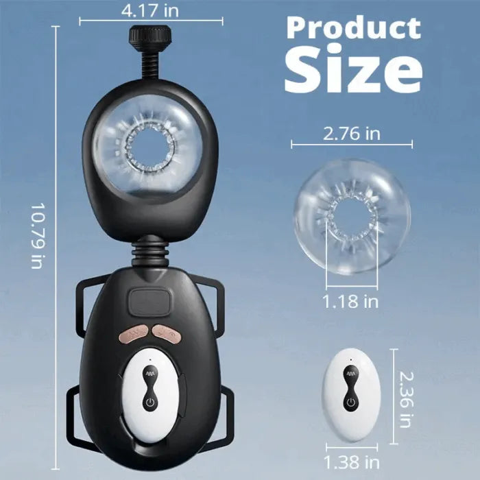 Beckett - Advanced Wearable Male Masturbator: 9 Swinging & 9 Vibrating Functions