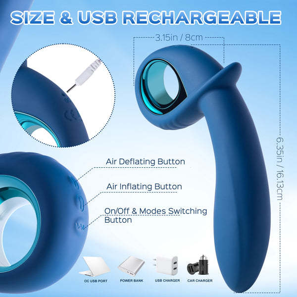 10 Vibration Modes Inflatable Anal Vibrator