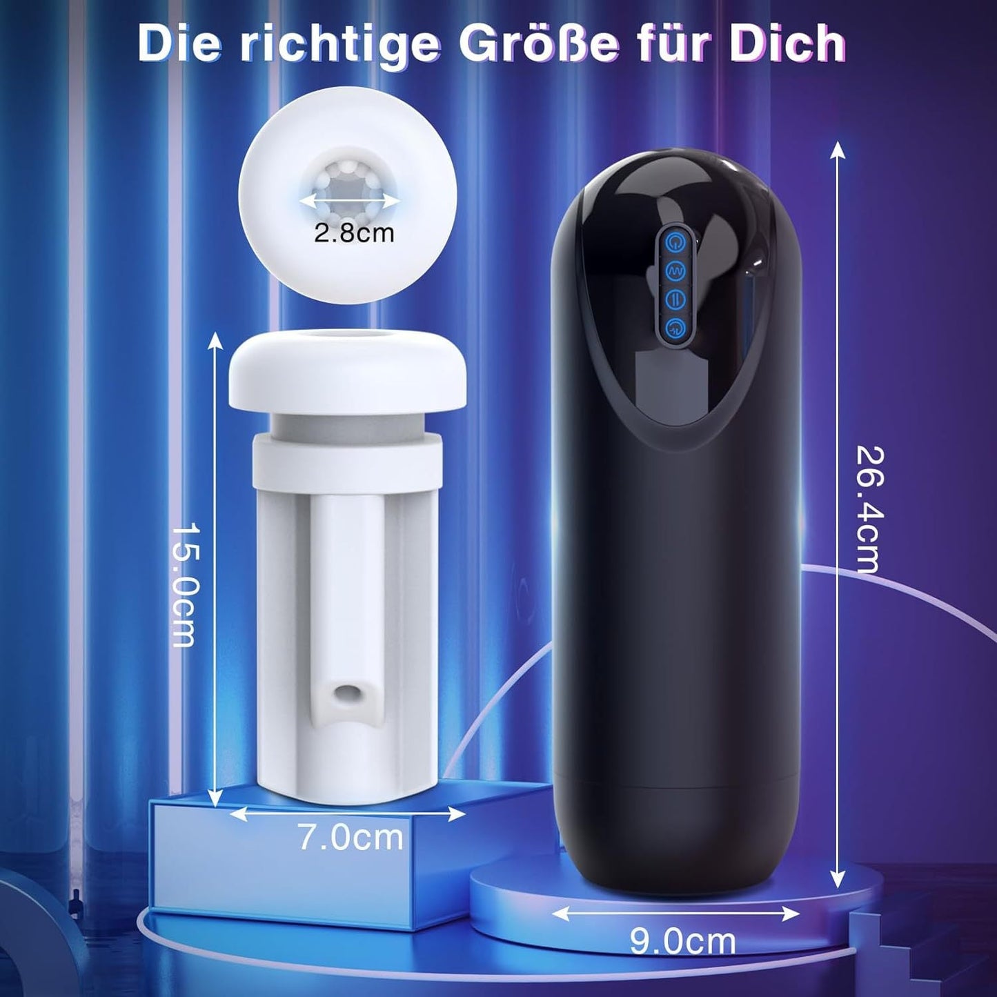 Automatischer 3-in-1-Masturbator für Männer – Saugfunktion • Vibration • Heizfunktion • High-Tech-Hülle
