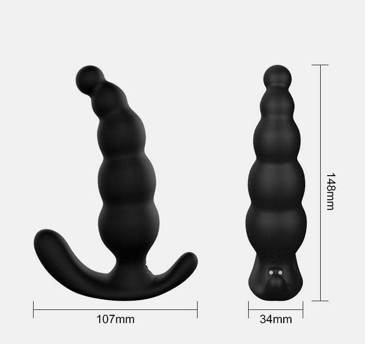 Silicone Thrusting Butt Plug Remote Vibrating Prostate Dildo