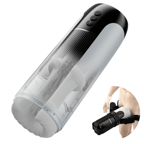 Saith - Wearable 7 Thrusting & Vibrating Heating Vocable Multifunctional Masturbator