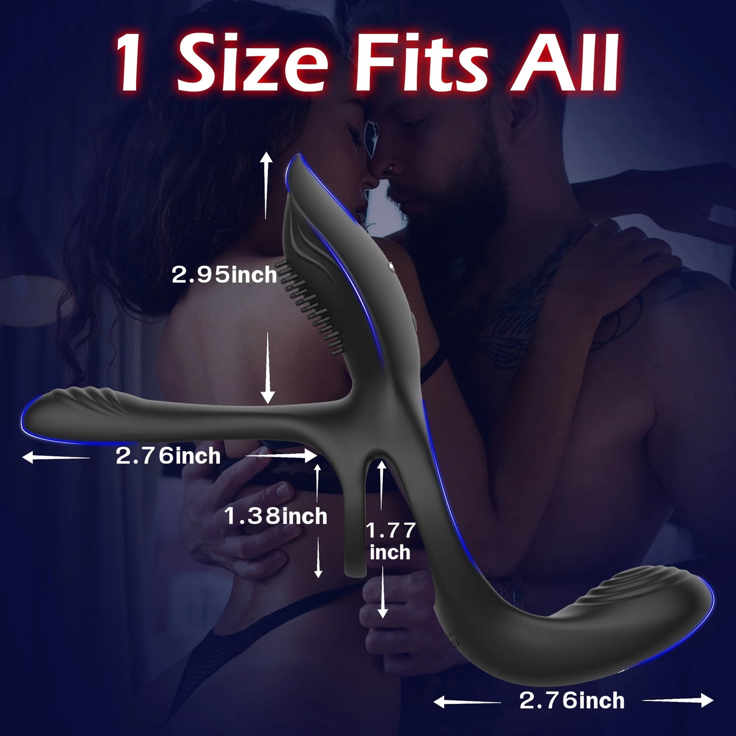 10 Modes Remote Control Vibrating Cock Ring for Couples