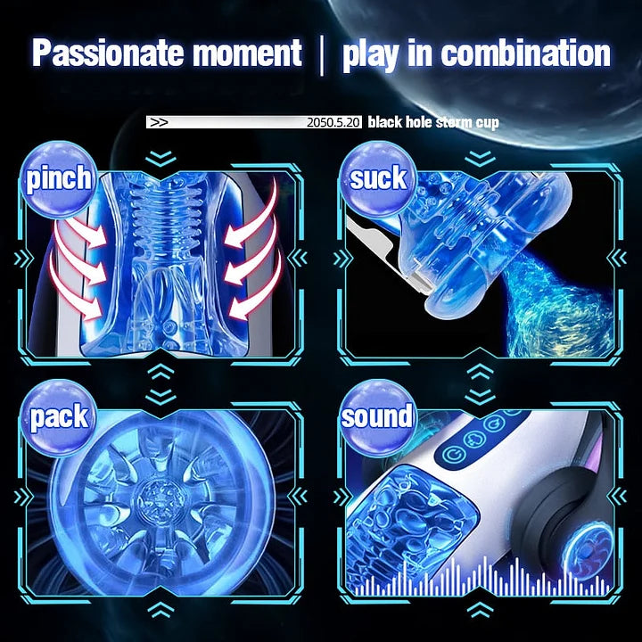 Soul - Sucking Vaginal Mouth Intelligent Heated Masturbator Adult Sex Toys For Men