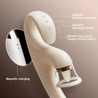 Clitoral Arousal 9 Licking Vibrating 4 Sucking Triple Stimulation Vibrator