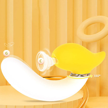 Banana Vibrating Dildos Spin Suck Telescoping Dildo