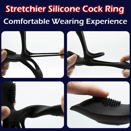 10 Modes Remote Control Vibrating Cock Ring for Couples