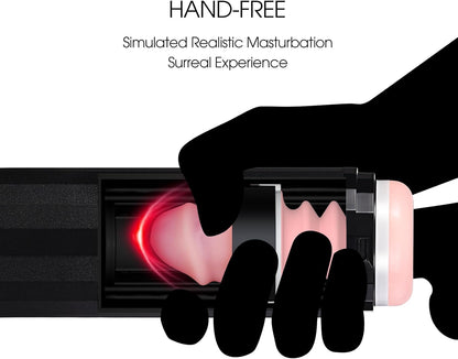 Automatic Hands Free Visible Blowjob Machine with 10 Thrusting & Wearable Strap