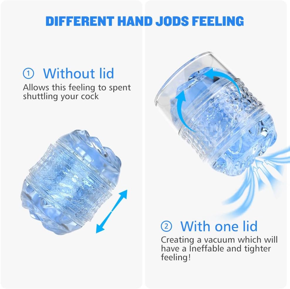 Spiral Motion Male Masturbator - Transparent Crystal Sleeve