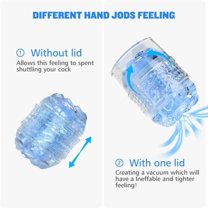 Spiral Motion Male Masturbator - Transparent Crystal Sleeve