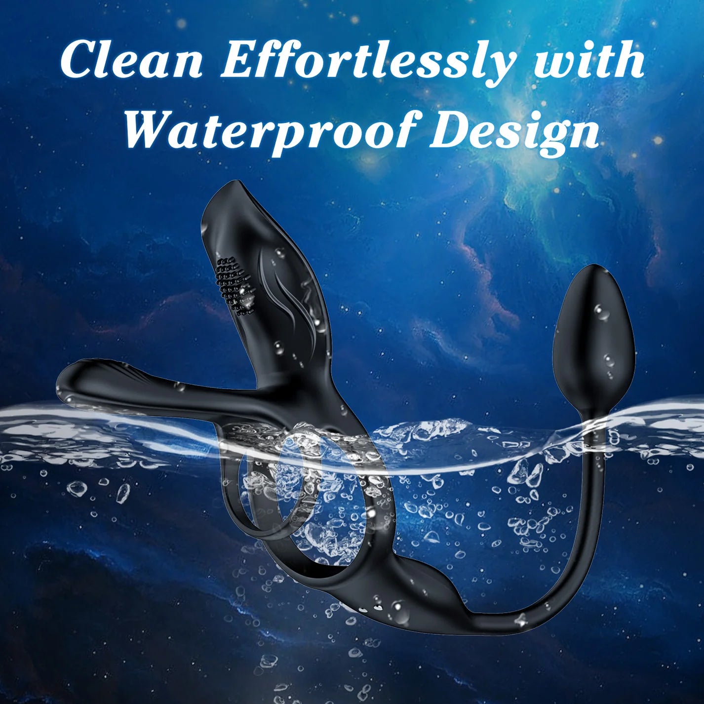 3-in-1 Remote Control Vibrating Cock Ring with Prostate Massager