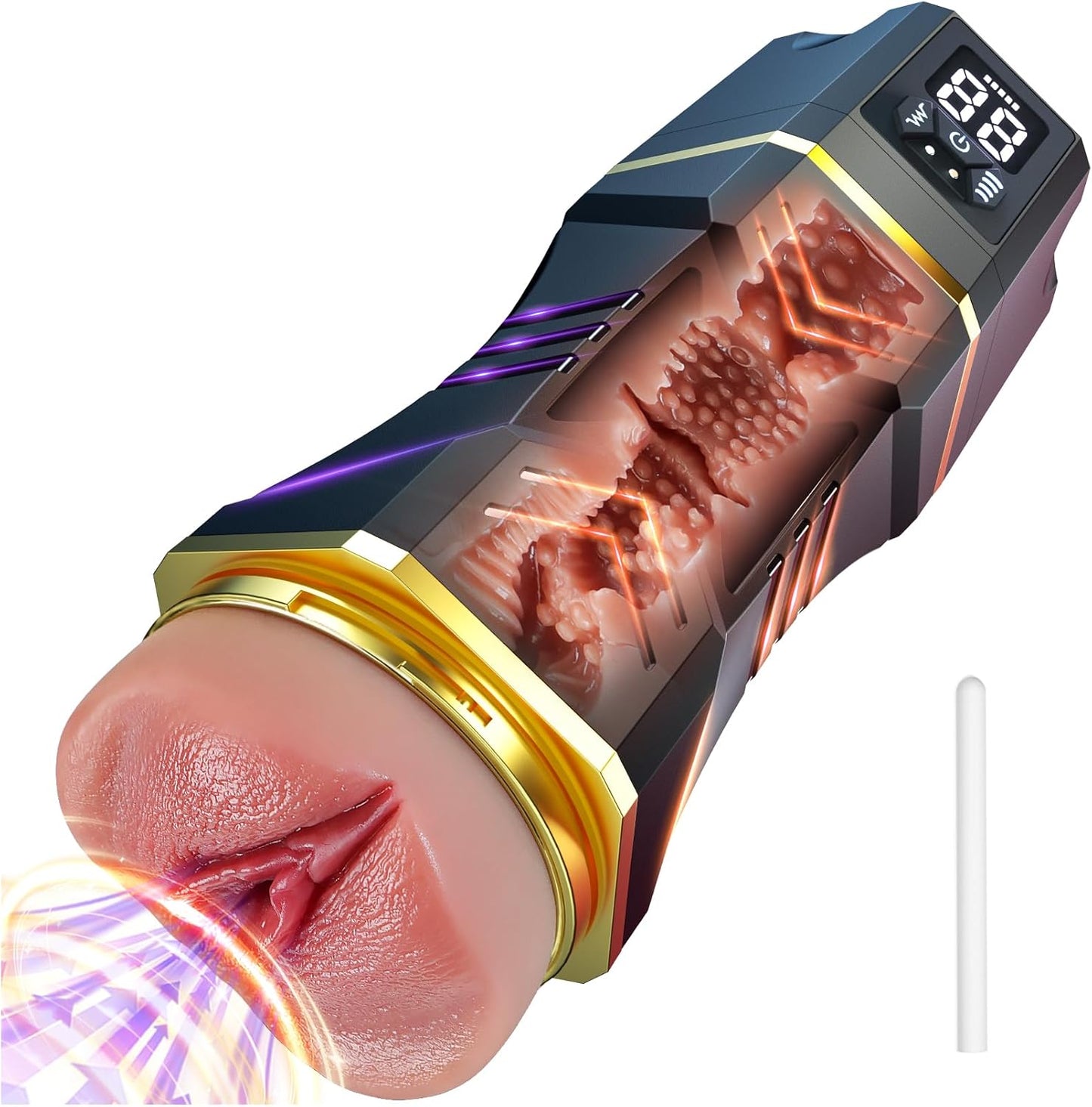 Nexus – Intelligenter, vibrierender Taschenmasturbator mit 5 Saugmodi 