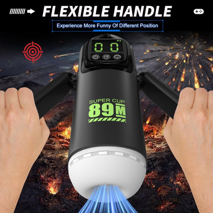 Freihändiger Masturbator mit LCD-Display 
