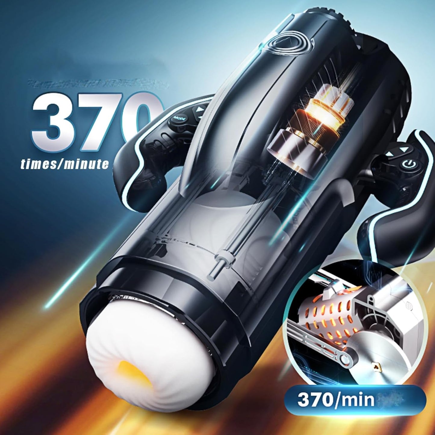 Leten 10-Mode Suction & Thrusting Male Masturbator with Dual Control Handles