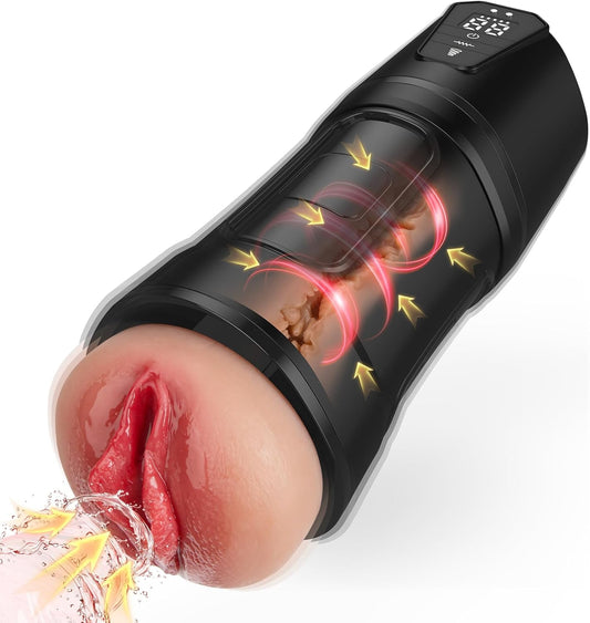 5 Suction 10 Vibration Male Masturbator IPX7 Waterproof Deep Thrust Sextoy