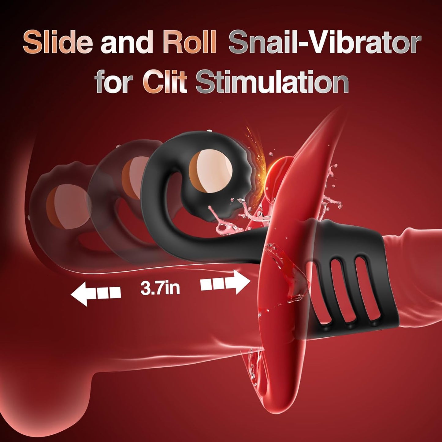 Vibrations-Penisring für Paare – 10 Vibrationsmodi, wiederaufladbarer Silikonring 