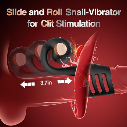 Vibrations-Penisring für Paare – 10 Vibrationsmodi, wiederaufladbarer Silikonring 