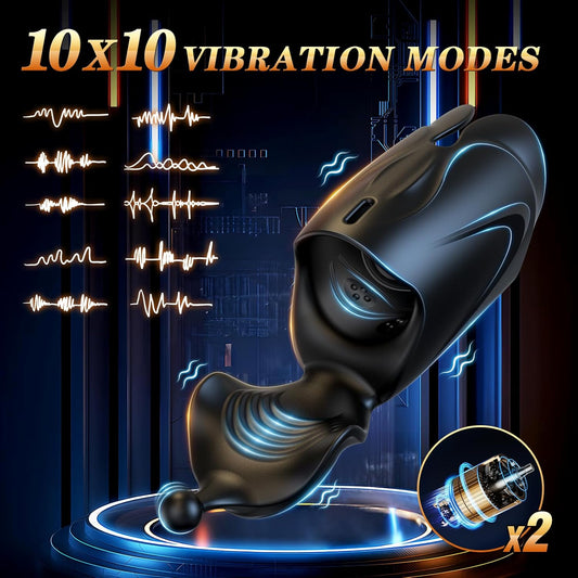 Dave – Penis-Trainingsvibrator mit Doppelfunktion und 10 Modi 