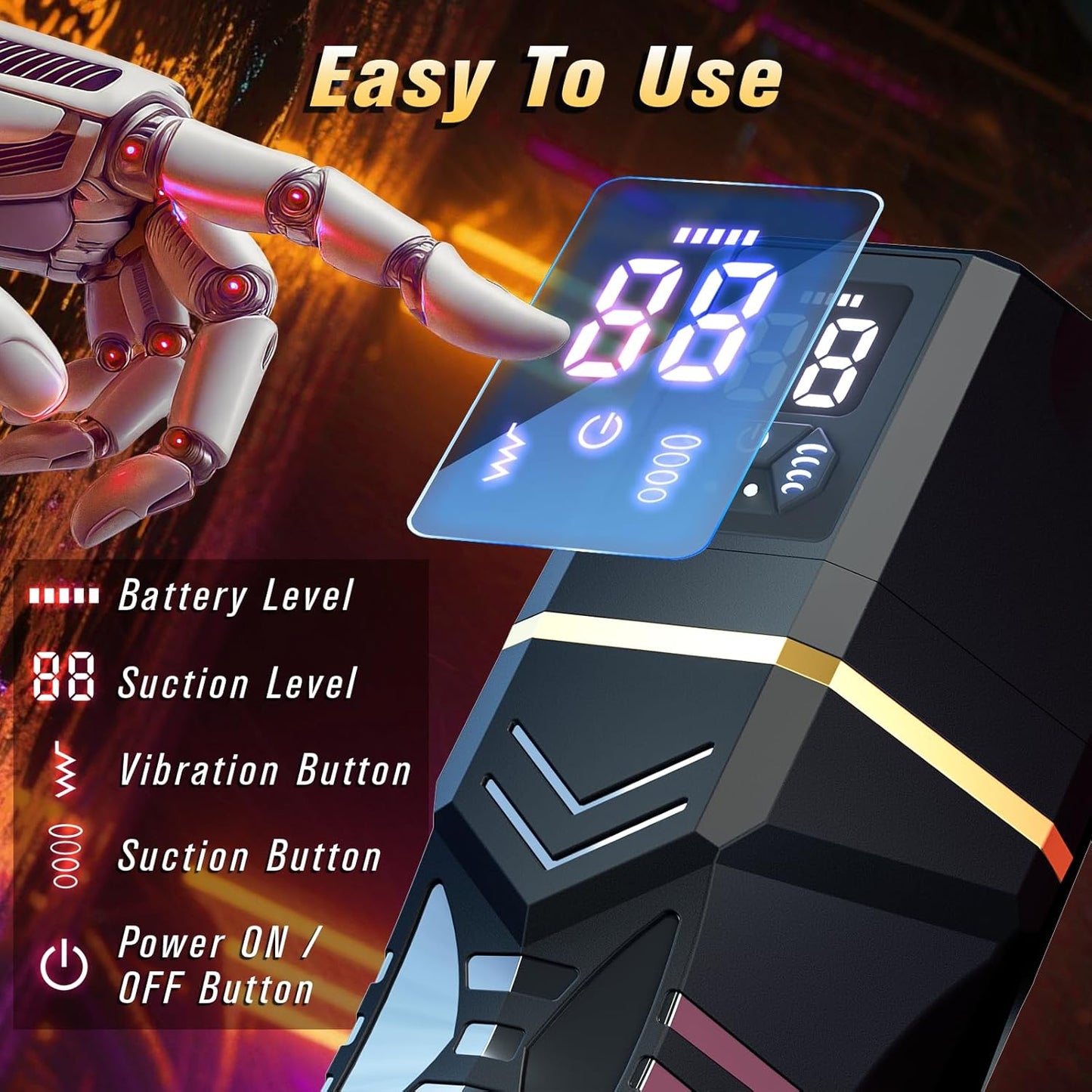 Nexus – Intelligenter, vibrierender Taschenmasturbator mit 5 Saugmodi 