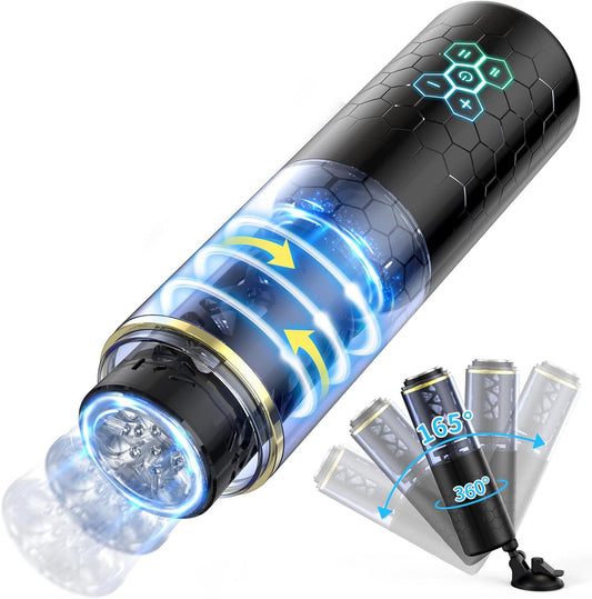 Freihändiger automatischer Masturbator für Männer – Sexspielzeug für Männer mit 20 kraftvollen Stoß- und Rotationsstimulationen