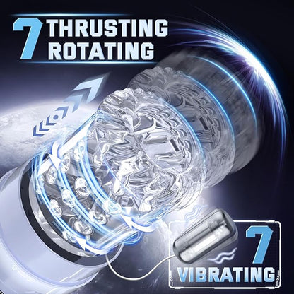 Automatischer Masturbator für Männer mit Stoß-, Leck- und Vibrationsfunktion