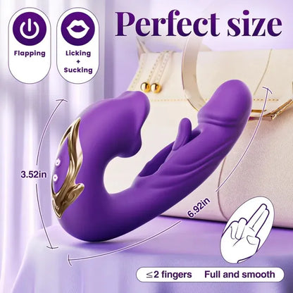 G-spot Vibrator Women Sex Toy with 7 Flapping Vibrating 5 Licking Sucking Modes