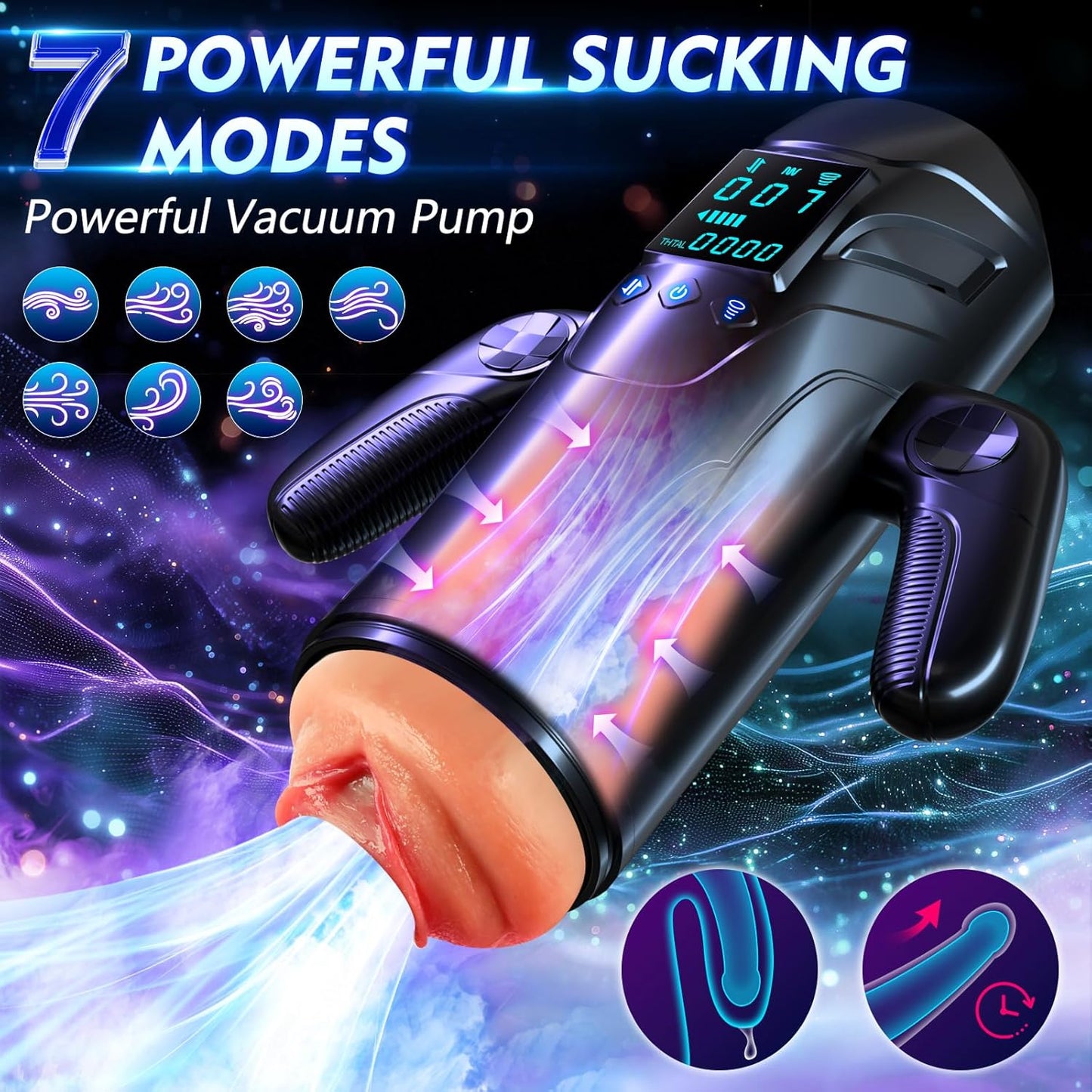 Jonny - Automatic Masturbators with Phone Holder & LED Blowjob Masturbation Cup