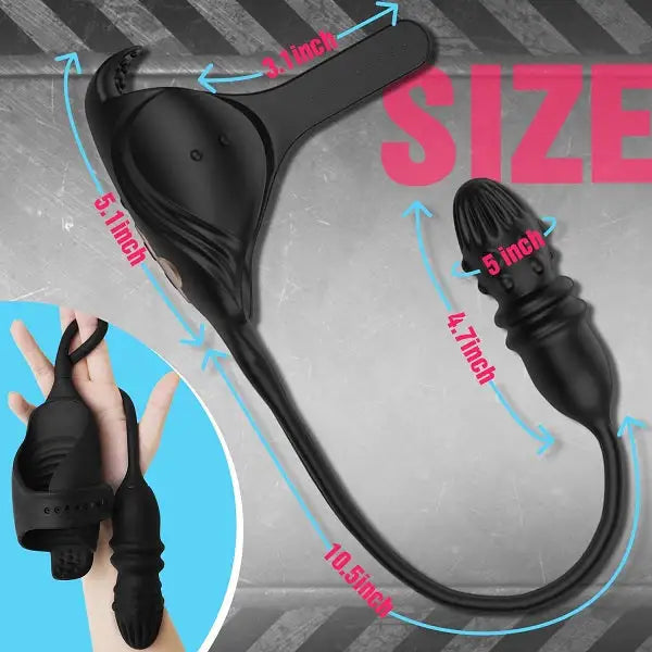 7 Thrusting 7 Vibrating Glans Trainer for Intense Penis and Anal Stimulation