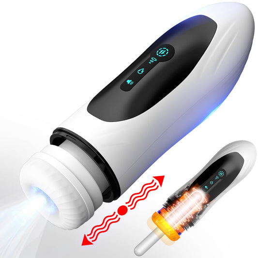 5 Vibrating 4 Sucking Men's Masturbation Cup Electric with Female Moans