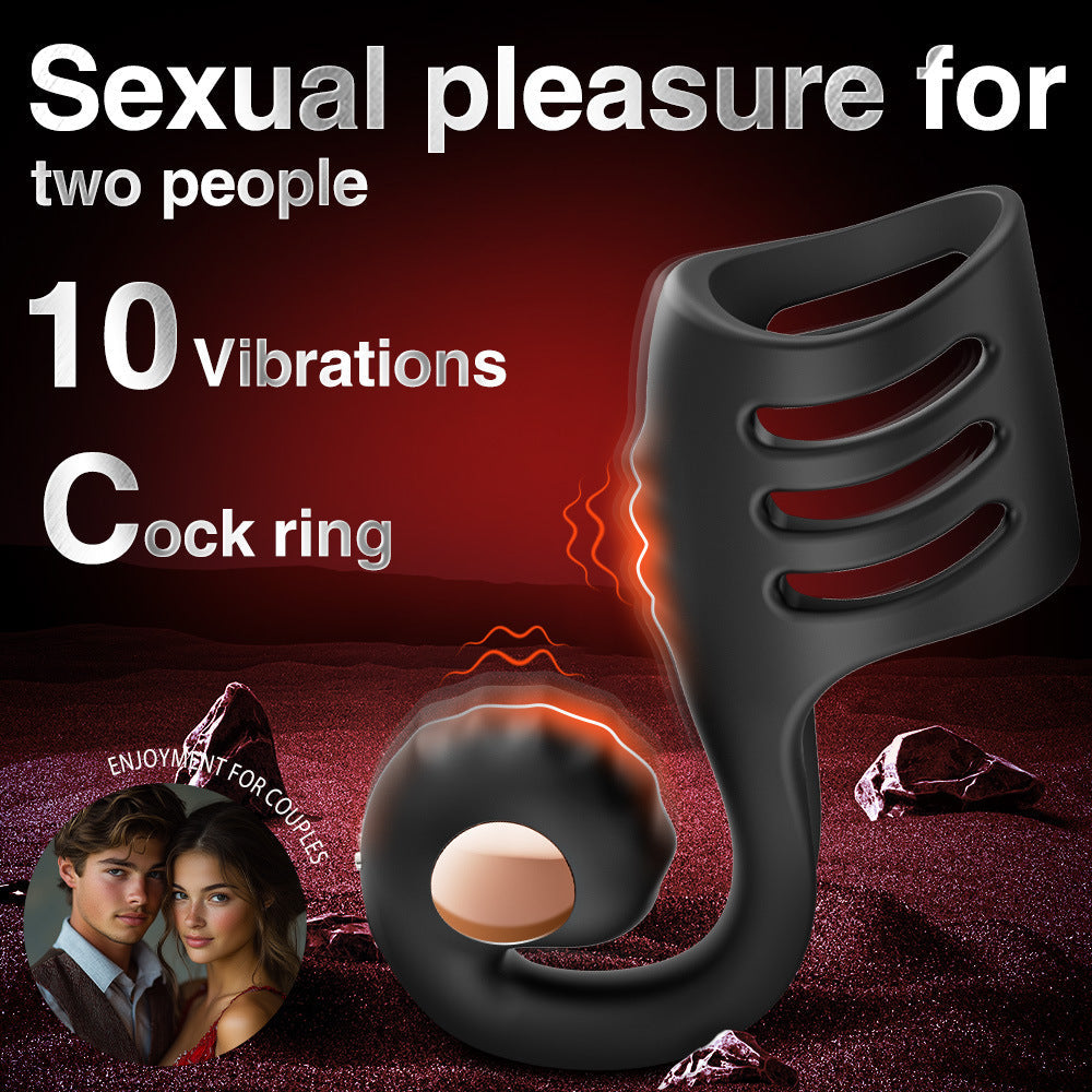 Vibrations-Penisring für Paare – 10 Vibrationsmodi, wiederaufladbarer Silikonring 