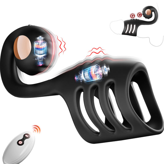 Vibrations-Penisring für Paare – 10 Vibrationsmodi, wiederaufladbarer Silikonring 