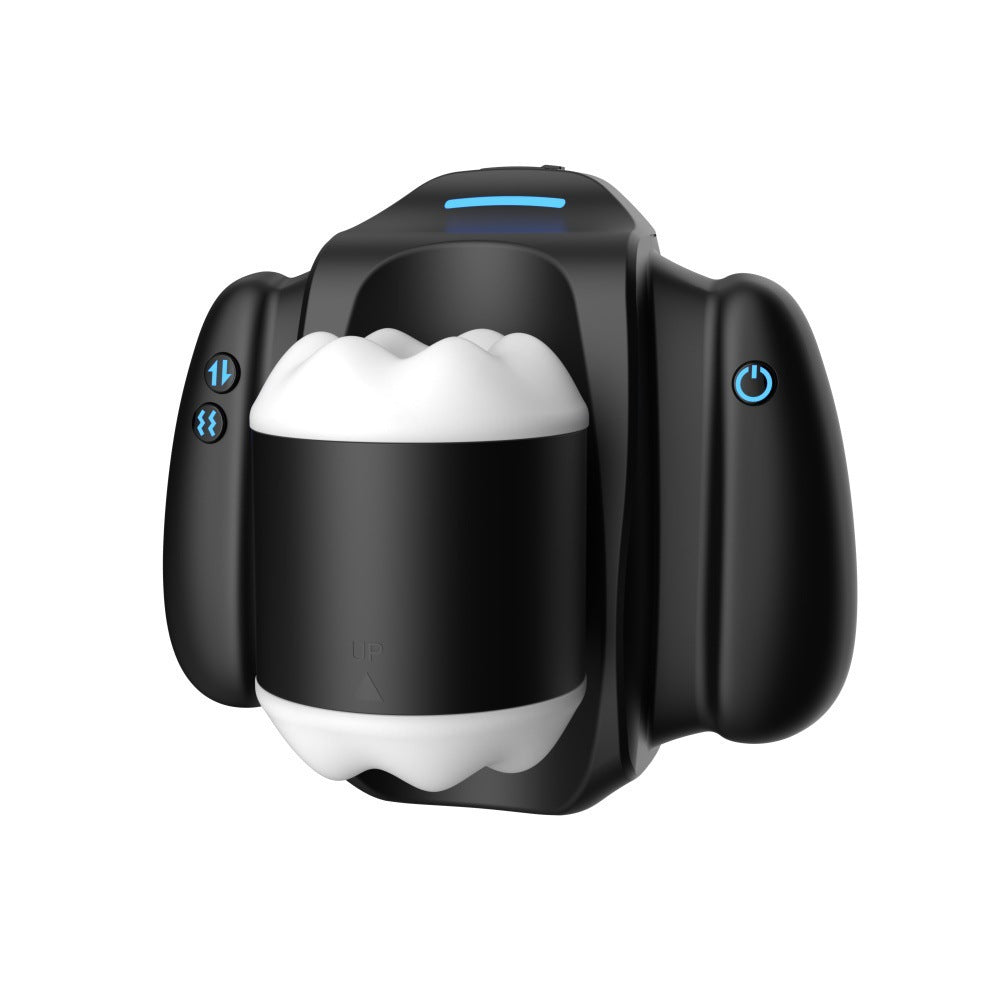 9 Sucking & Vibrating Handle Maturbator Cup with APP Control Phone Holder