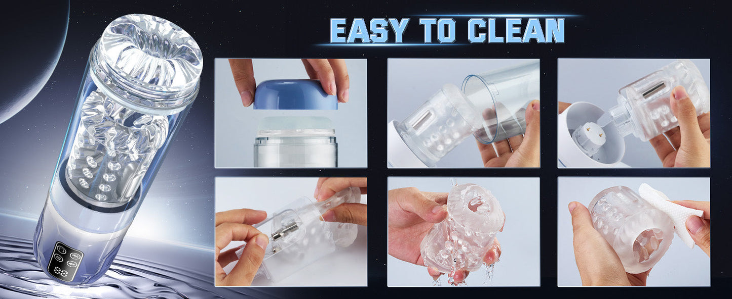 Automatischer Masturbator für Männer mit Stoß-, Leck- und Vibrationsfunktion