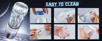 Automatischer Masturbator für Männer mit Stoß-, Leck- und Vibrationsfunktion