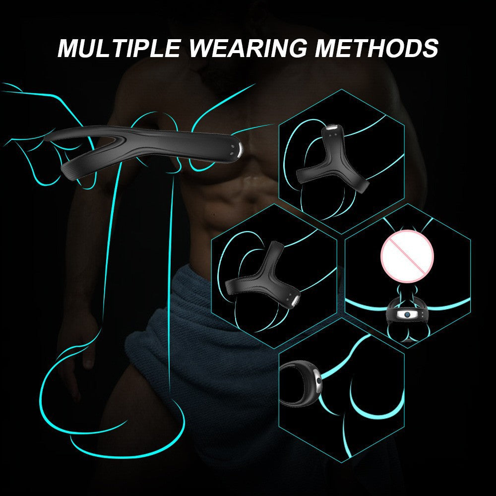 Male Cock Ring USB Charging Vibration Massage Male Masturbator