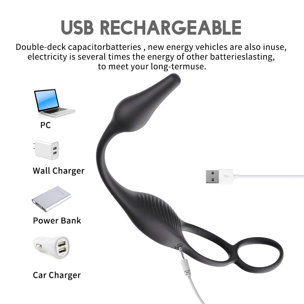 Wearable Erection Enhancer Cock Ring - Vibrating Stimulator Prostate Massager