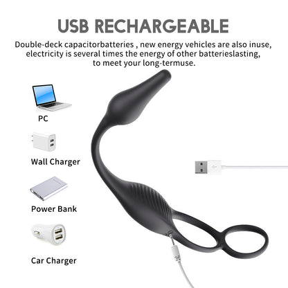 Wearable Erection Enhancer Cock Ring - Vibrating Stimulator Prostate Massager