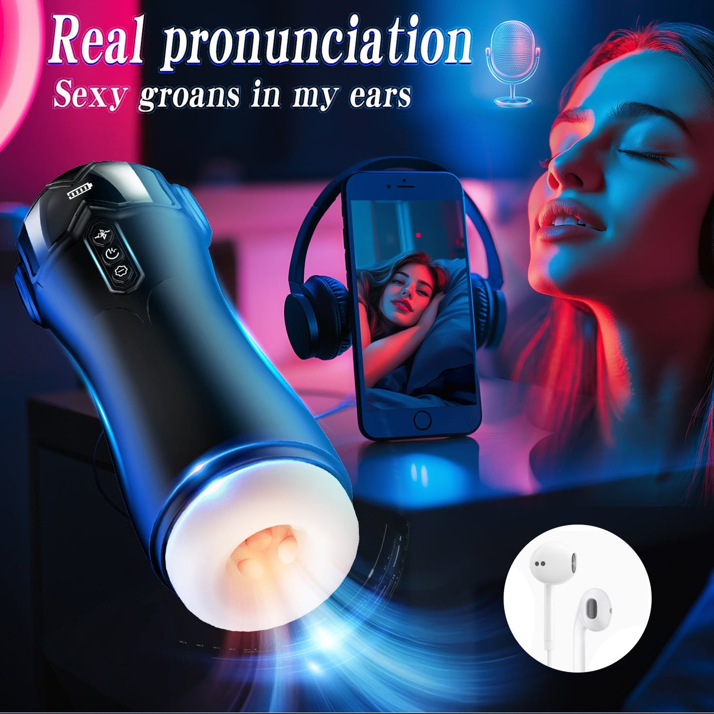 Freihändiger Masturbator für Männer – Automatische Saug- und Vibrationsfunktion