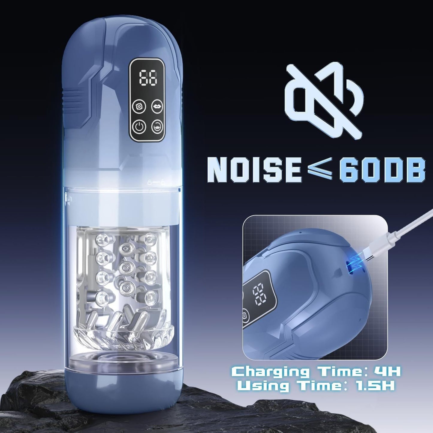 Automatischer Masturbator für Männer mit Stoß-, Leck- und Vibrationsfunktion