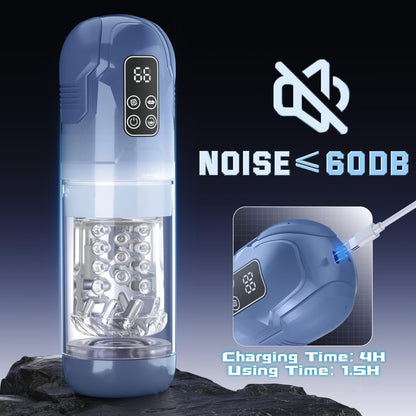 Automatischer Masturbator für Männer mit Stoß-, Leck- und Vibrationsfunktion