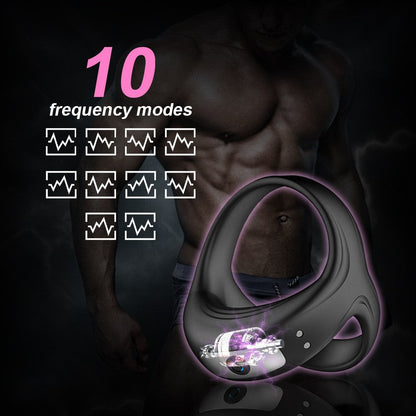 Male Cock Ring USB Charging Vibration Massage Male Masturbator