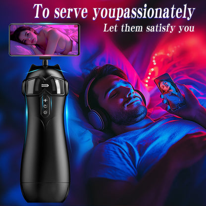 Freihändiger Masturbator für Männer – Automatische Saug- und Vibrationsfunktion