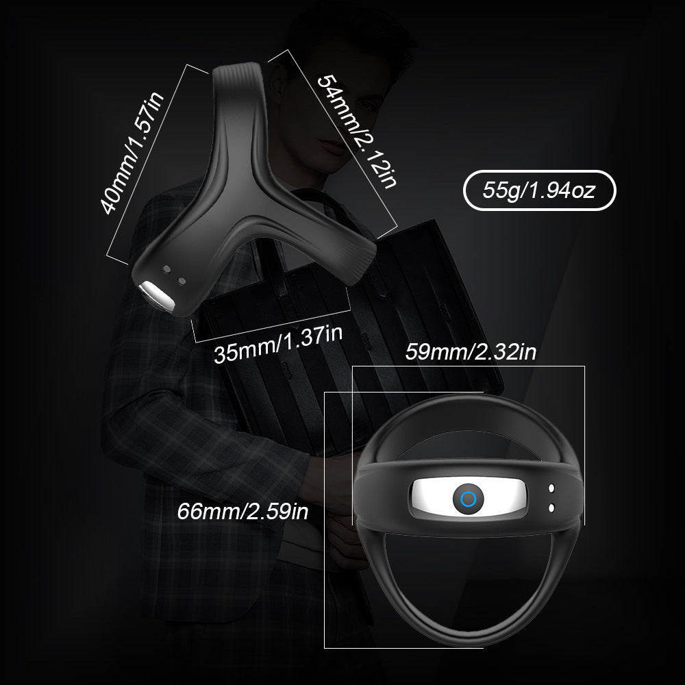 Male Cock Ring USB Charging Vibration Massage Male Masturbator