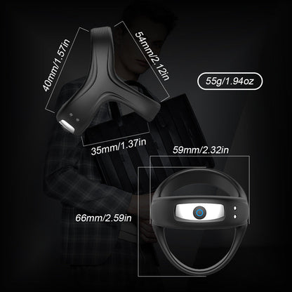 Male Cock Ring USB Charging Vibration Massage Male Masturbator