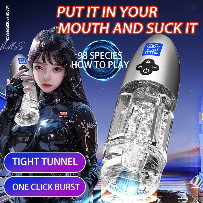Ein-Klick-Saug-Masturbatorbecher für Männer – Hochgeschwindigkeits-Vakuum-Stroker 