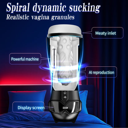 Freihändiger Masturbator für Männer – Automatische Saug- und Vibrationsfunktion