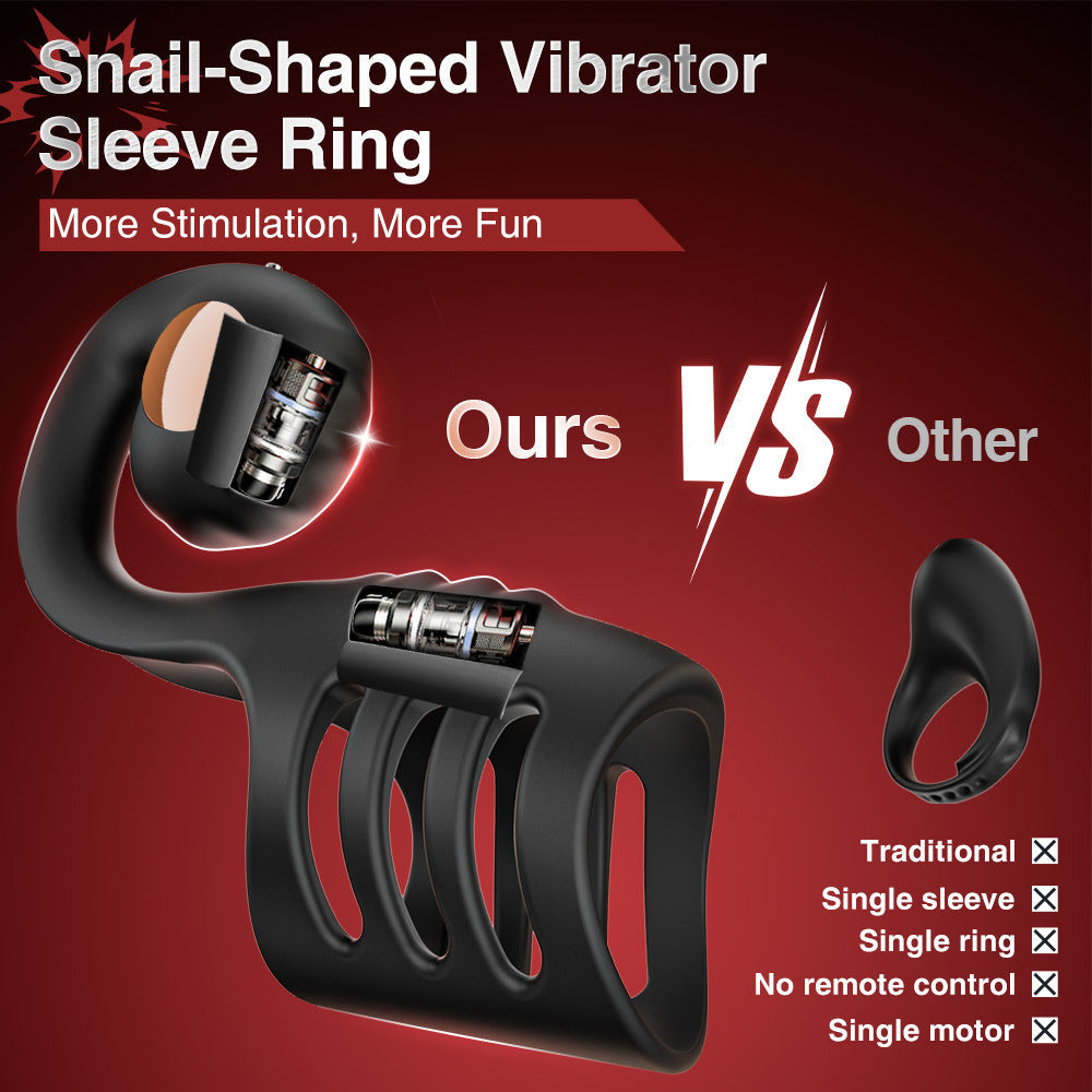 Vibrations-Penisring für Paare – 10 Vibrationsmodi, wiederaufladbarer Silikonring 