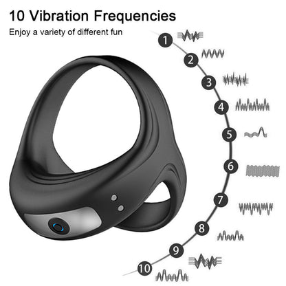 Male Cock Ring USB Charging Vibration Massage Male Masturbator